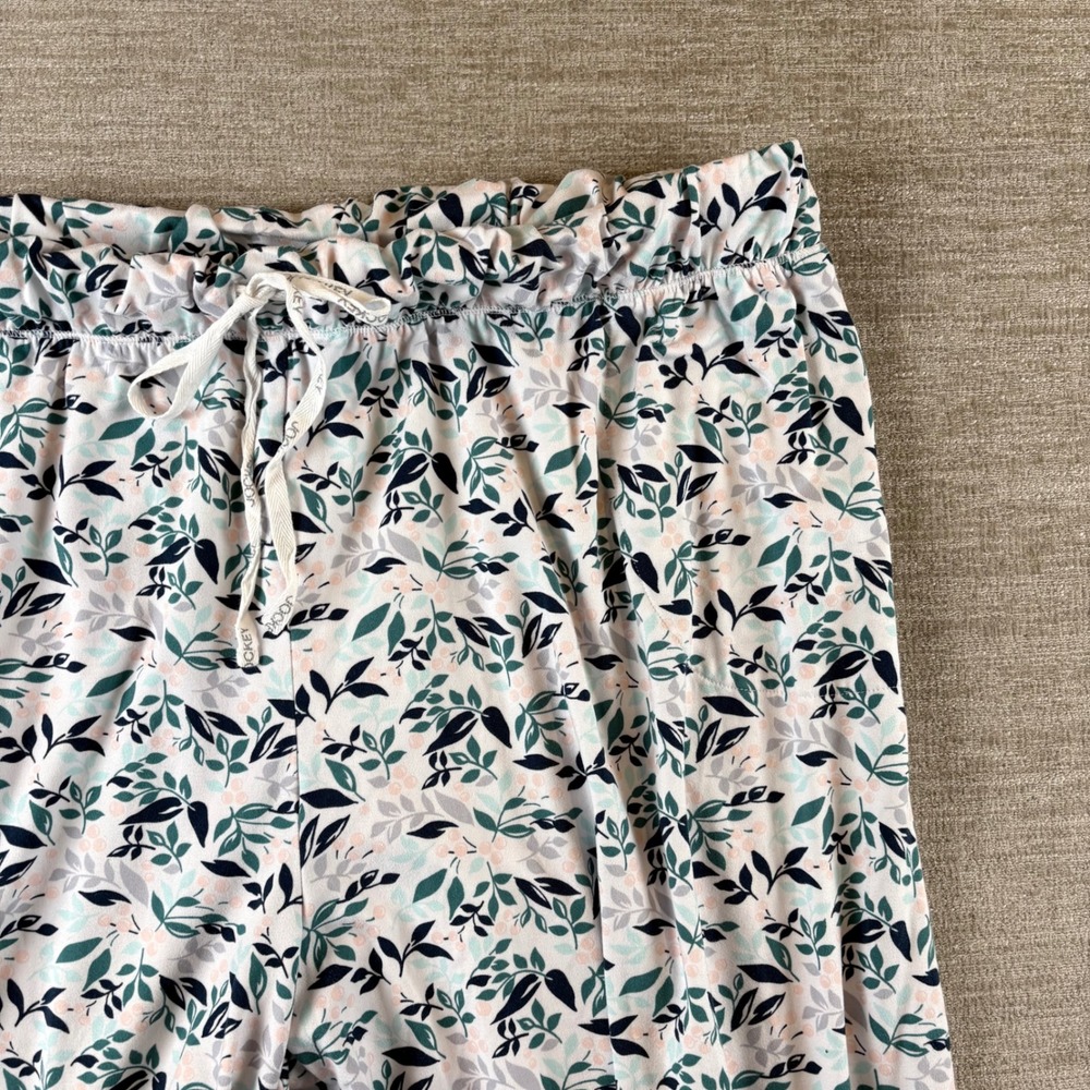 Jockey Pajama Pants Womens 3X Multicolor Botanical Floral Loungewear EUC Comfy